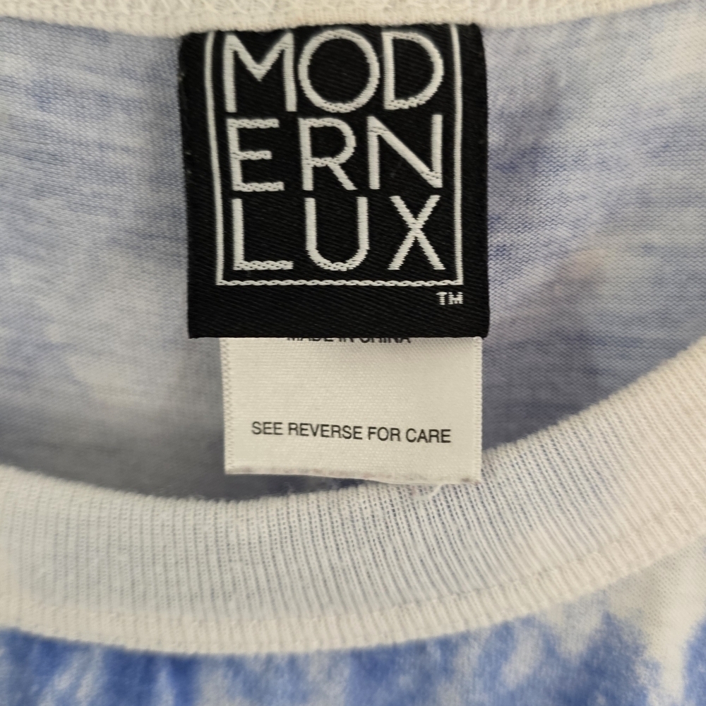 Modern Lux Blue Tie-Dye Peace Tank Top - Picture 2 of 5
